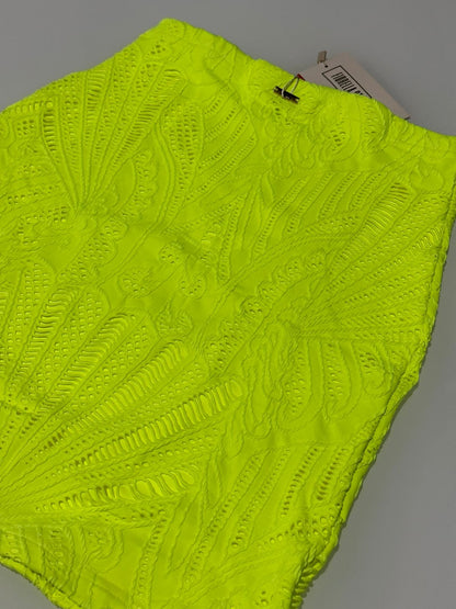 Saia Fiorella Renda Amarelo Neon