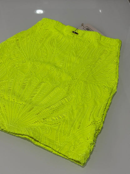Saia Fiorella Renda Amarelo Neon