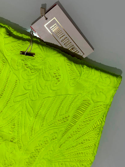 Saia Fiorella Renda Amarelo Neon