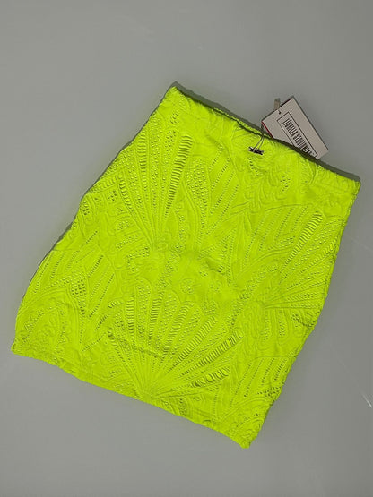 Saia Fiorella Renda Amarelo Neon